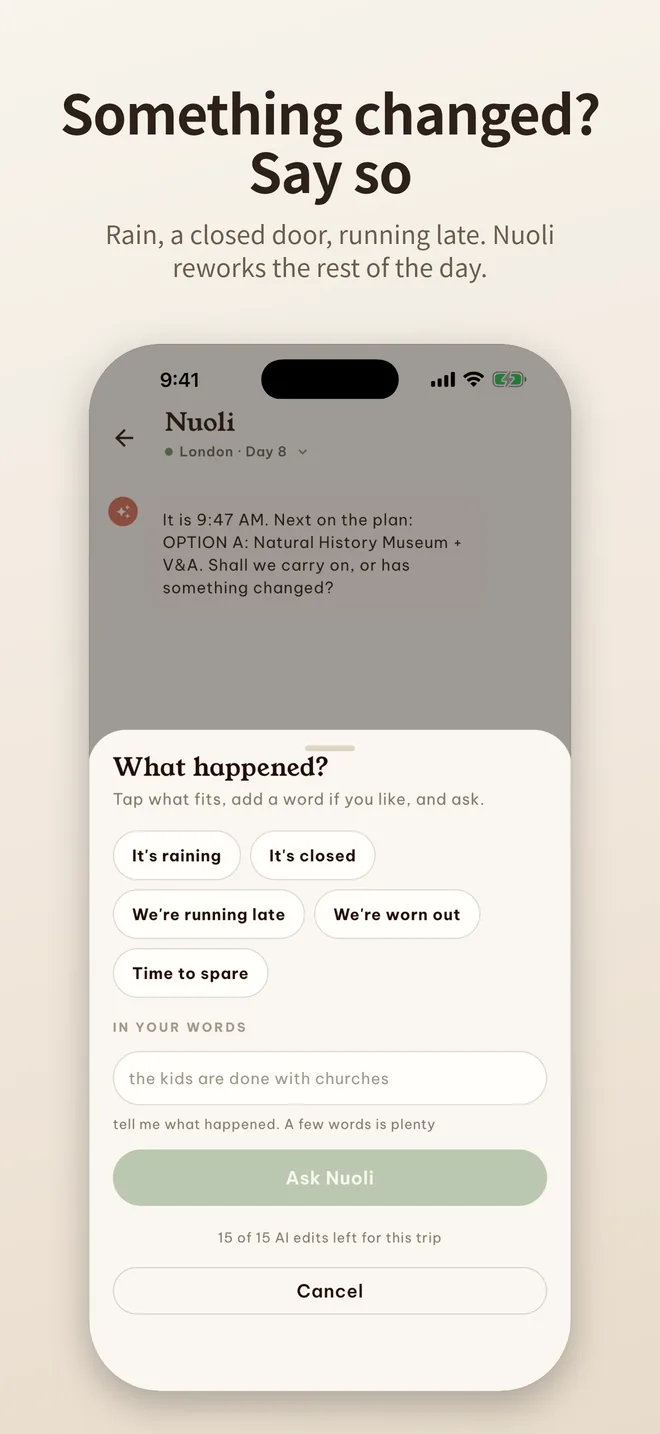 Something changed? Say so